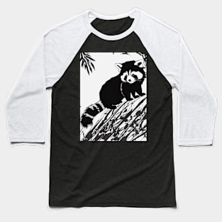 Red Pandas Shadow Silhouette Anime Style Collection No. 94 Baseball T-Shirt